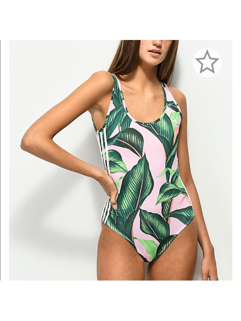 NWT Farm Rio x Adidas Tropical One Piece Bodysuit Size Medium